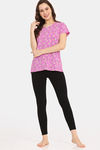 Rosaline Bloom Fest Knit Cotton Top - Phlox Pink — thumbnail 4